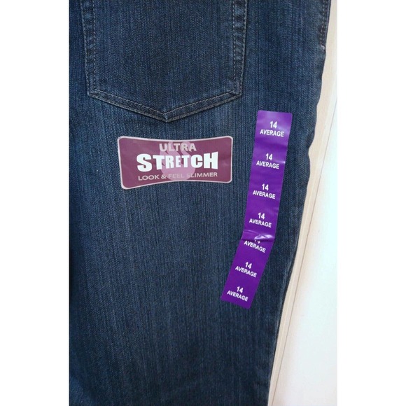 Gloria Vanderbilt Amanda NWT WM 14 Jeans Blue Dark Wash Stretch Tummy Slimmer - Picture 4 of 6